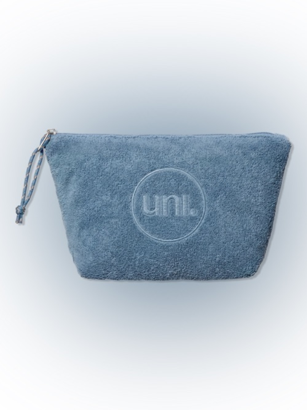 uni. Blue Terry Zip Pouch